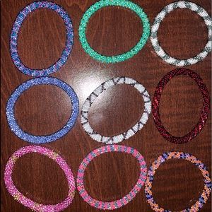 Set of 9 Lilly and Laura bracelets